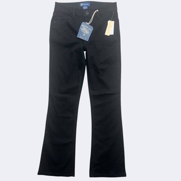 Democracy Jeans Womens 8 Black Absolution Itty Bitty Boot Stretch Denim Bootcut - Picture 1 of 8